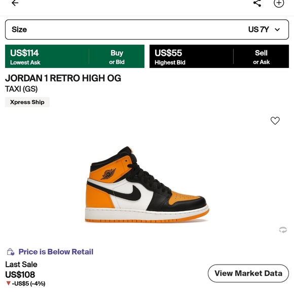 Air Jordan 1 "Taxi" - Picture 7 of 7